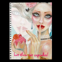 Marie Antoinette Cupcake Koningin Notepad notitieboekjes
