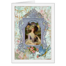 Marie Antoinette en de Druk van de Kunst van Siali Wenskaart