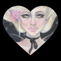 Marie Antoinette en Kers Bedekte Cupcake stickers