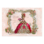 Marie Antoinette et roses roses Cartes De Visite Professionnelles