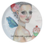Marie Antoinette Let hen eet cupcake Diner Bord