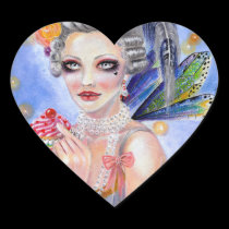 Marie Antoinette Let hen eet cupcake stickers