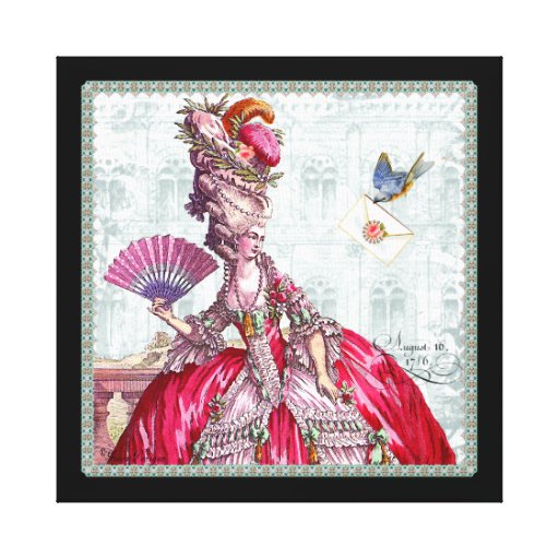 Marie Antoinette met Ventilator Stretched Canvas Prints