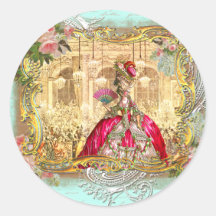 Marie Antoinette Party bij de Franse Stijl van Ver Ronde Sticker
