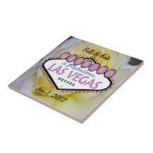MARIÉ dans la tuile fabuleuse de souvenir de Las V Carreaux En Céramique