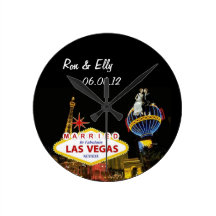 MARIÉ dans l'horloge murale de Las Vegas