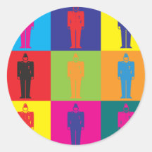 Marien Pop-art Ronde Sticker