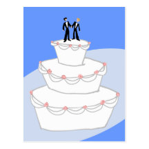 Mariés du gâteau de mariage deux cartes postales