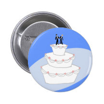 Mariés du gâteau de mariage deux pin's avec agrafe