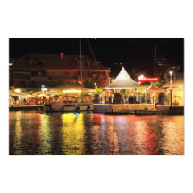 Marina at Night, Marigot St. Martin Photograph