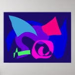 Marine bleue du feu 2 poster