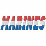 Marine Geborduurd Polo Shirt