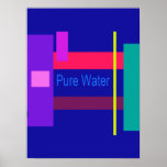 Marine pure de l'eau posters