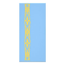 Marque-page jaune de dentelle carte double en  couleur