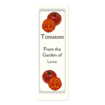 Marqueur de jardin de tomate cartes de visite personnelles