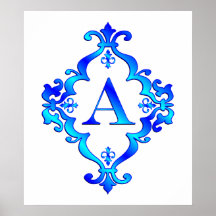 Marquez avec des lettres un bleu posters