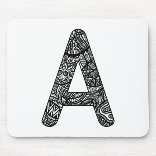 Marquez avec des lettres un monogramme pour gribou tapis de souris