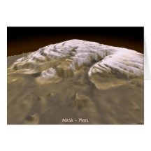 Mars dans à trois dimensions cartes de vœux