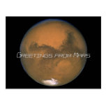Mars, Groeten van Mars Wenskaart