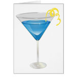 Martini bleu carte de vœux