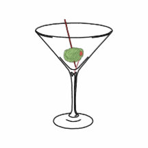 Martini Geborduurd Overhemd Geborduurd Shirt