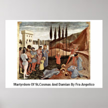 Martyre de St.Cosmas et de Damian par ATF Angelico Posters