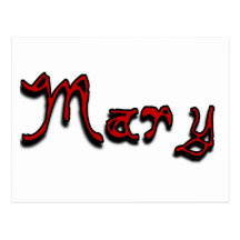 Mary Postcard Wens Kaart