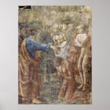 Masaccio - le baptême d'un converti affiche