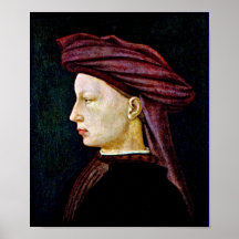 Masaccio - portrait d'une jeunesse dans le profil posters