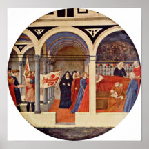 Masaccio - visite à la crèche Tondo Poster