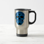 Masque bleu d'horreur de crâne tasse à café