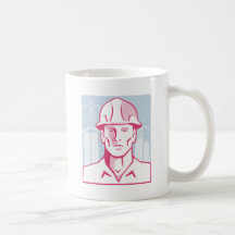 Masque de travailleur d'ingénieur de construction tasses
