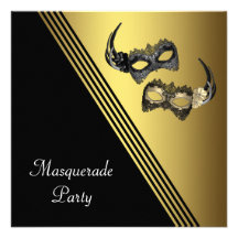 Masque d'invitations de partie de mascarade de mas