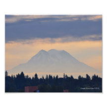 matin brumeux de 8X10 le mont Rainier Impressions Photographiques