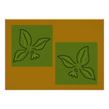 MAtisse Style Fleur De Lys Green, Invitation Personnalisée