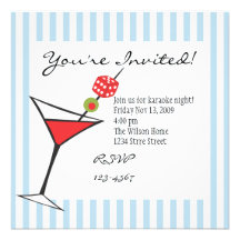Matrices Martini Invitation