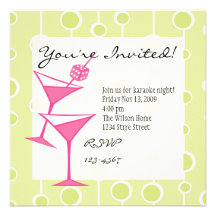 Matrices Martini Invitations