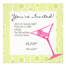 Matrices Martini Invitations Personnalisées
