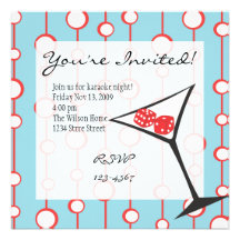 Matrices Martini Invitations Personnalisées