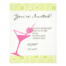 Matrices Martini un Invitations Personnalisées