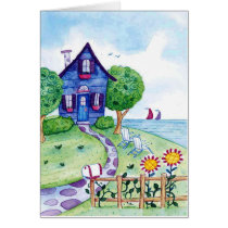 Mauvaises herbes bleues cartes