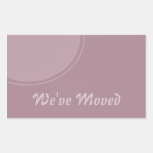 Mauve simple que nous nous sommes déplacé autocollant en rectangle