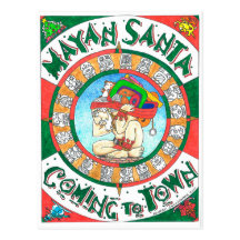 Mayan Kerstman Wens Kaart