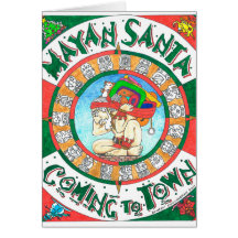 Mayan wenskaart van de Kerstman