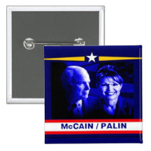 McCain/de Knoop van Palin Bluetone Speldbuttons