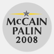 McCain Palin 2008 Ronde Stickers