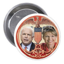 McCain/Retro Knoop Palin Speldbutton