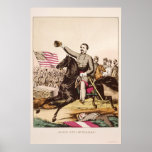 McClellan op Horseback door Gibson en Bedrijf 1862 Posters