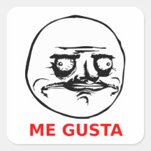 Me Gezicht Gusta met Tekst Stickers