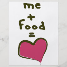 Me + Voedsel = Liefde Folder Ontwerp